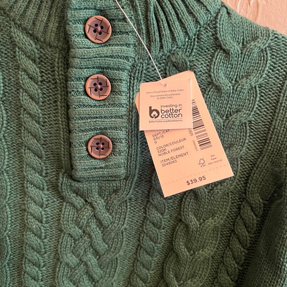 3T Gymboree Green Cable Knit Sweater New with Tags - Picture 2 of 2
